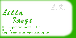 lilla kaszt business card